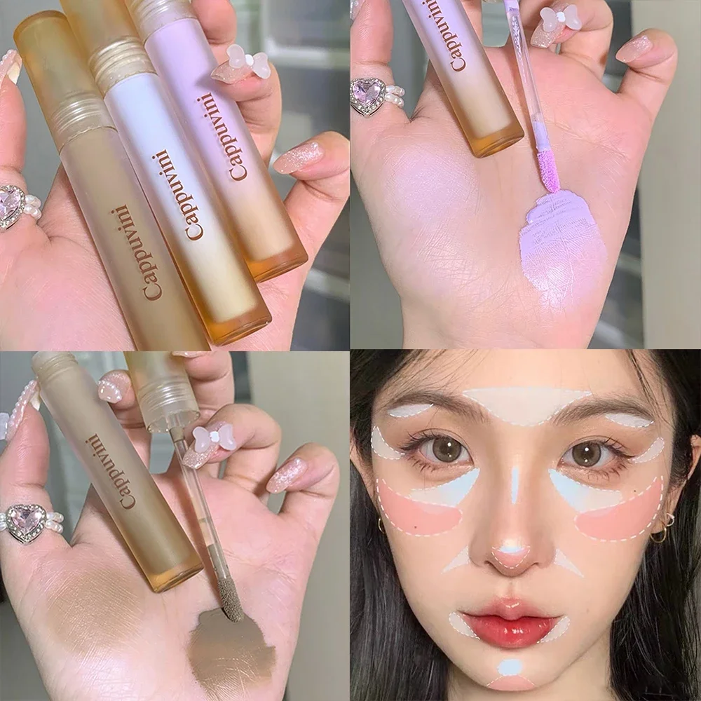 Brown Bronzer Contour Stick Waterproof Liquid Cream Texture Highlighters Shadow Contouring Pencil Cosmetics For Face Brightening For Face Highlighter Face Bronzer Facial Contour Stick