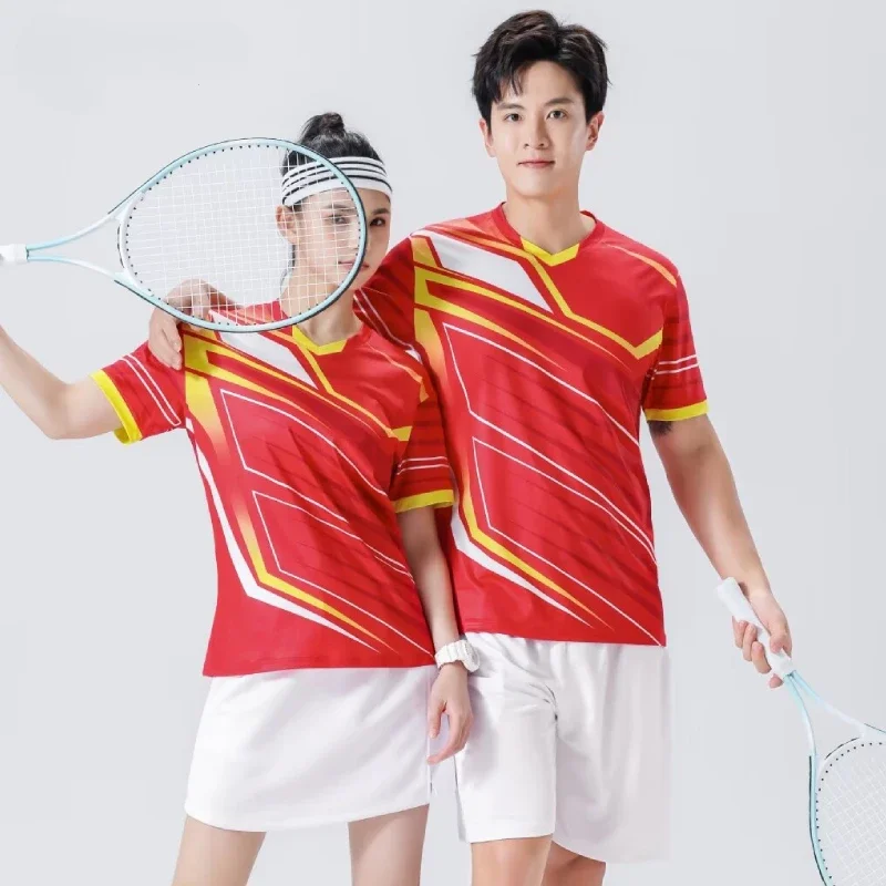 Men/Women/Kids Badminton Table Tennis T-Shirt Clothes Training Exercise Breathable Quick-dry Fabric