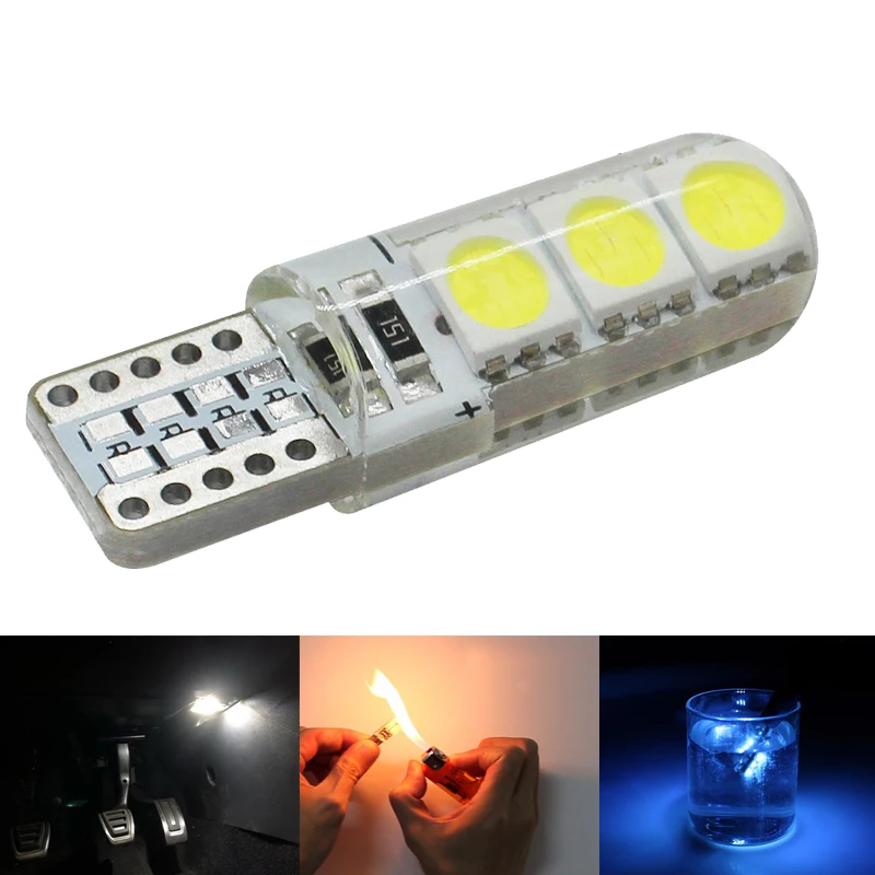 ڵ ȣ LED , W5W T10, 12V COB 6SMD  Ʈ ȭƮ, ڵ ׸  ¦ ,  ̵ ȣ , 10 