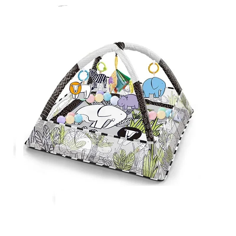 Baby Early Stage Fitness Frame Multifunctional Game Activity Mat Kids Fitness Rack Fence Crawling Blanket Rug Enlightenment Toy