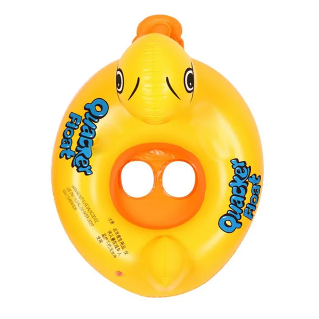 Baby Inflatable Seat Boat Big Yellow Duck Yacht Swimming Circle Children's Seat Circle Inflatable Duck Seat Circle Water Toy 3