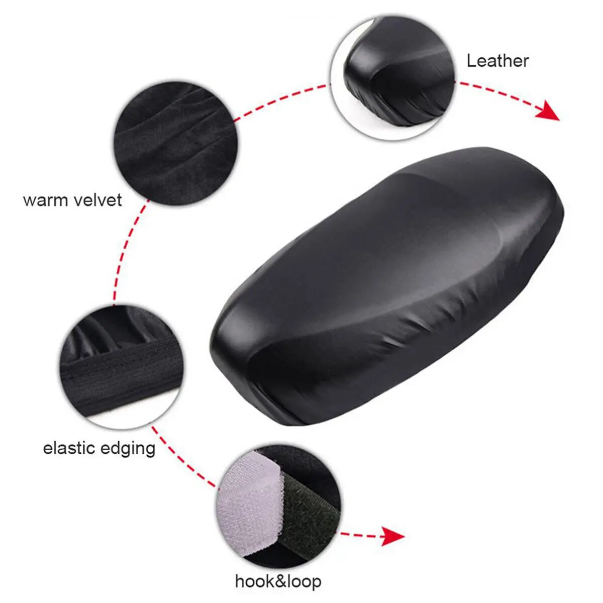 Motorcycle Seat Cover motorcycle seat covers Waterproof Cushion Leather Protector Universal Soft Sun Protection Thermal Insulation of Seat CushionCover