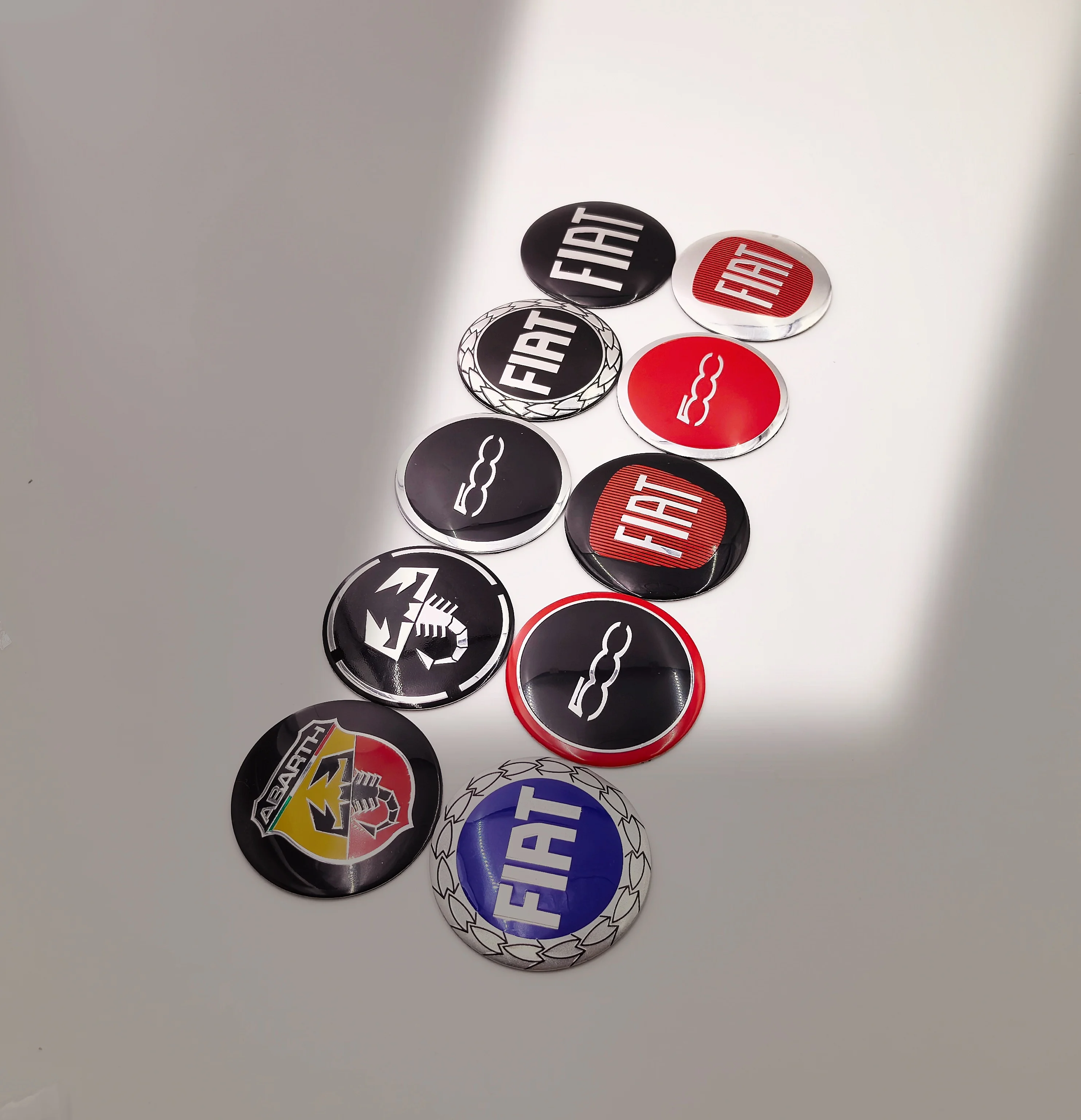 56mm 60mm 65mm 5.6cm 6cm 6.5cm 자동차 휠 센터 허브 캡 배지 로고 스티커 (피아트 500 아바스용)