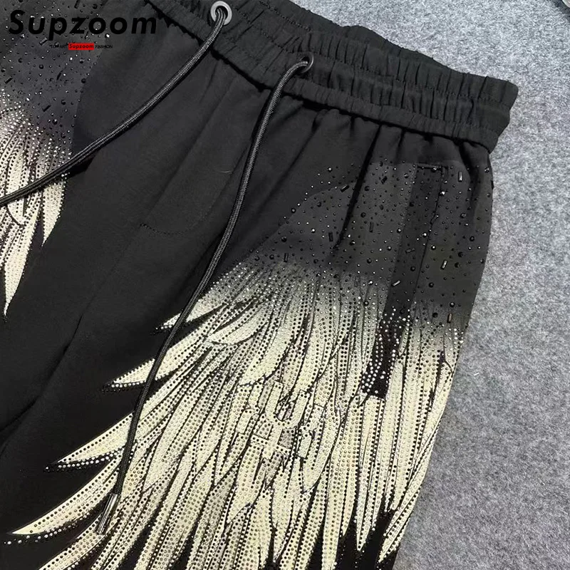 Supzoom Chinese Style Elastic Waist Autumn Loose Wings Drills Trend Casual Couple Men Cotton Pants Sweatpants