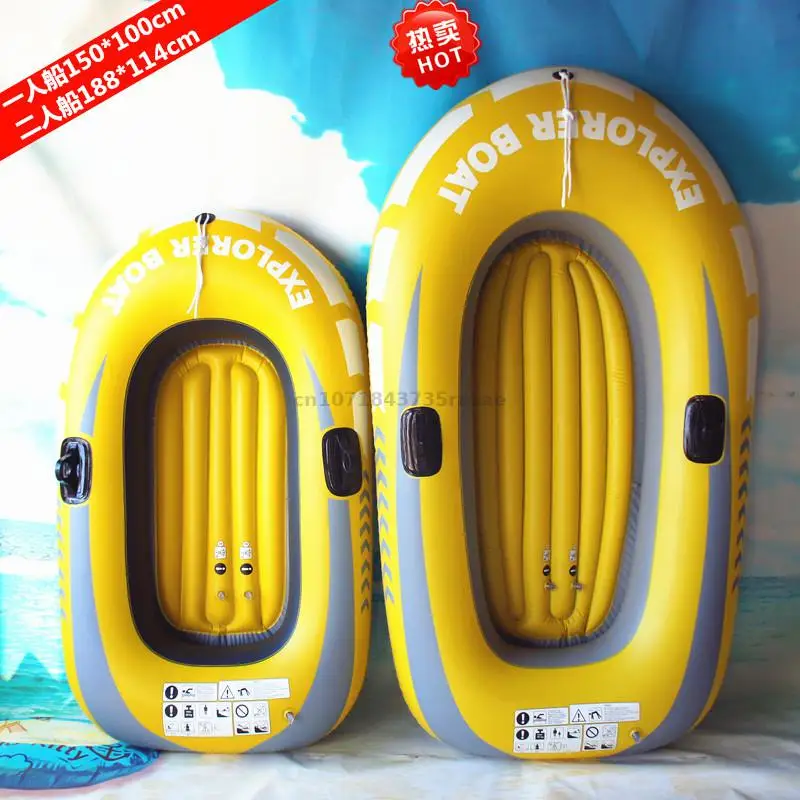 

PVC Inflatable Kayak Canoe 1~2 Person Rowing Air Boat Fishing Boat Summer Rubber Boat Pvc Kayak Thickened Rafting Boat NewTT