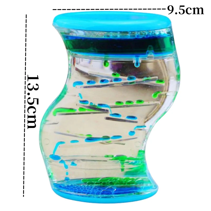 Sand Timer Liquid Hourglass Timer Colored Hourglass Liquid Sports Bubble Hourglass Children's Sensory Decompression Toy Recommendation Home Living Room Creative Desktop Decoration