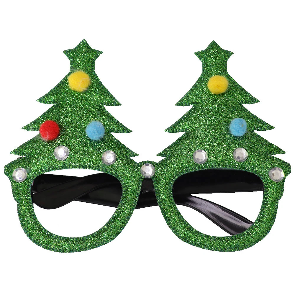 Weihnachtsbrillen Weihnachtsmann Weihnachtsbaum Schneemann Plastikbrillen Geschenk Weihnachtsparty-Zubehör Foto-Requisiten Weihnachtsdekoration – Detail 3
