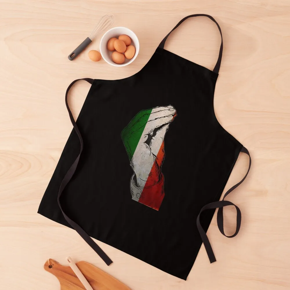 

Italian hand gesture Apron Kitchen For Man chef for man Apron