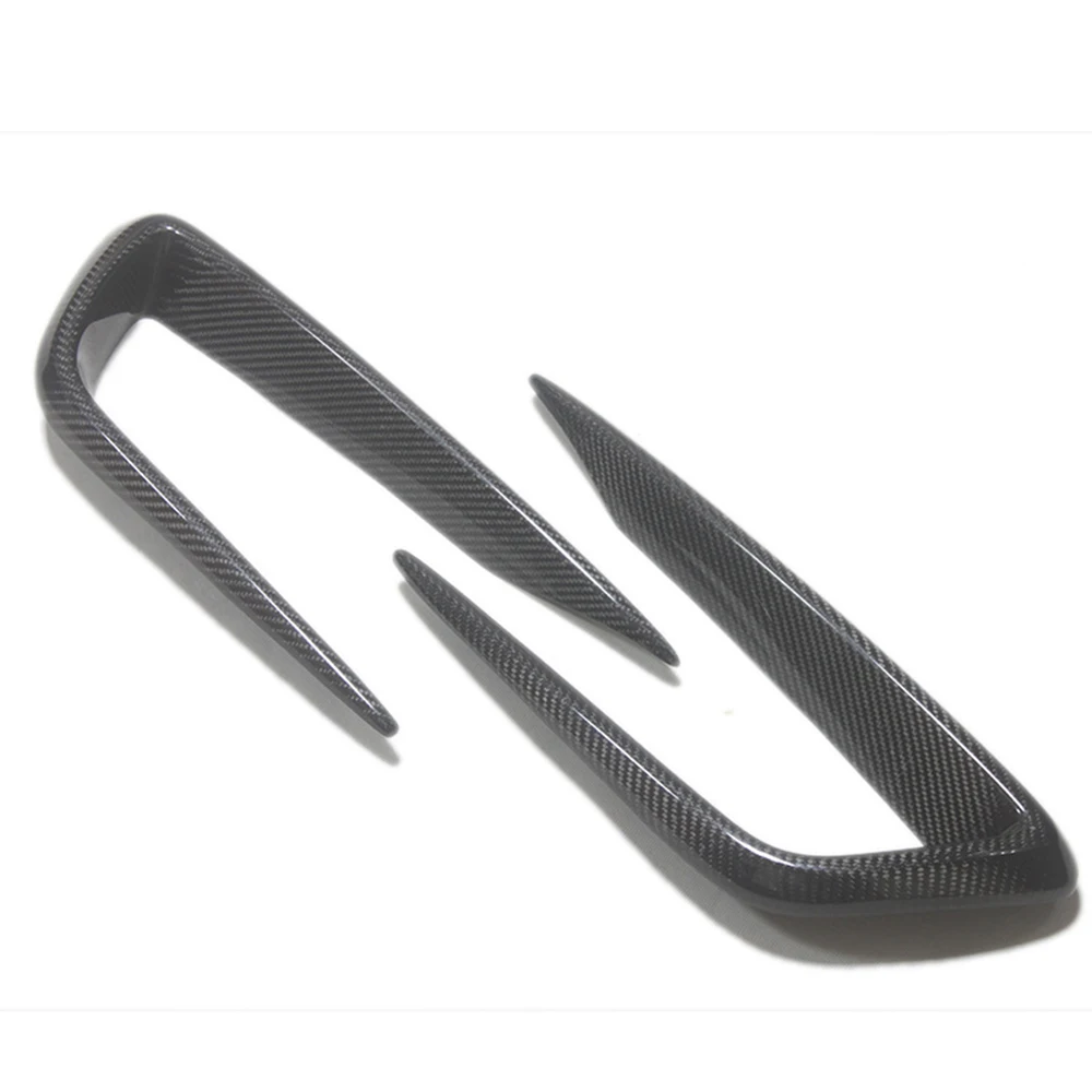 Car Real Dry Carbon Fiber Front Bumper Air Vent Fender Knife