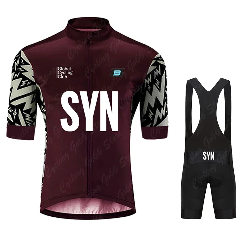 Men Summer SYN Cycling Jersey Set Breathable Racing Cycling Jersey Sport Mtb Bicycle Jersey Bike Cycling Clothing Suit 3