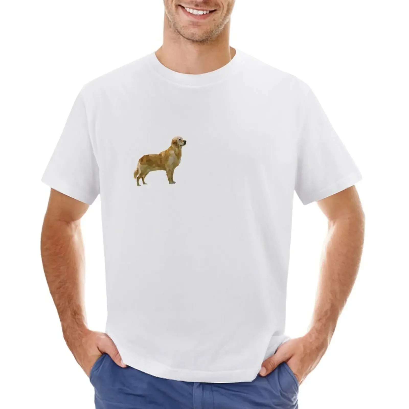 

Geometric Golden Retriever T-shirt graphics plus sizes boys whites sublime mens plain t shirts