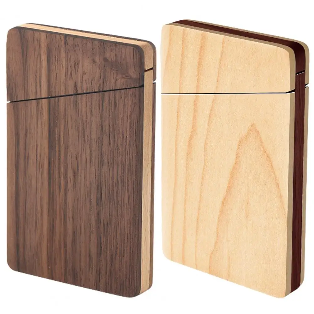 Card Holder Wooden Business Card Case Name Card Holder Burr Free Large Capacity Business Holder