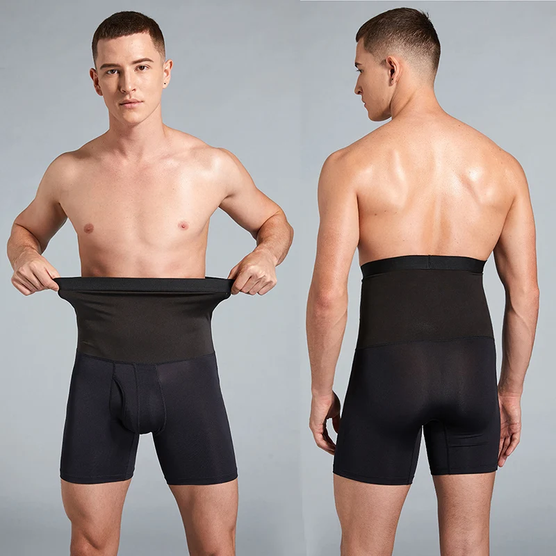 Sweat Sauna Shorts Men's Fat Burning High Waist Trainer Shapers Fitness Running Sports Underwear Slimming Pants Body Shapewear body shaper waist trainer sweat sauna suit