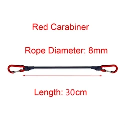 Elastic 8MM Bungee Cord Set with Hooks for Secure Luggage and Roof Rack Tying (30CM)