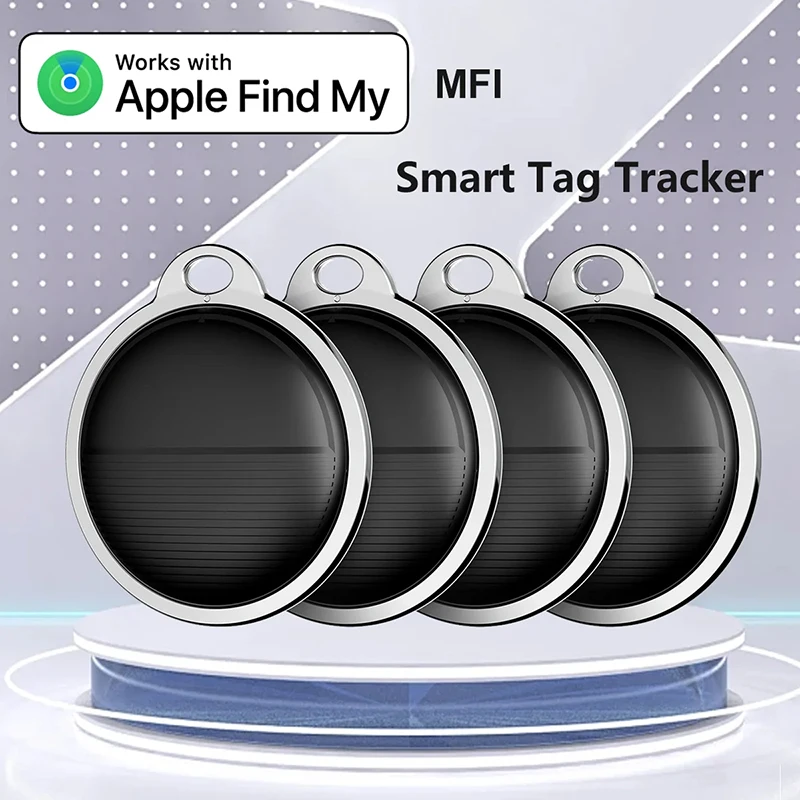 GPS Locator Key Finder Anti Lost Tracker Anti Lose Tracker Item Locator Anti Lost Locator Key Chain Locator Fashion Mini GPS Tracker Smart Tag Compatible For Apple Find My App Key Finder Car Pet Anti-lost Alarm Locator for Airtag iPhone