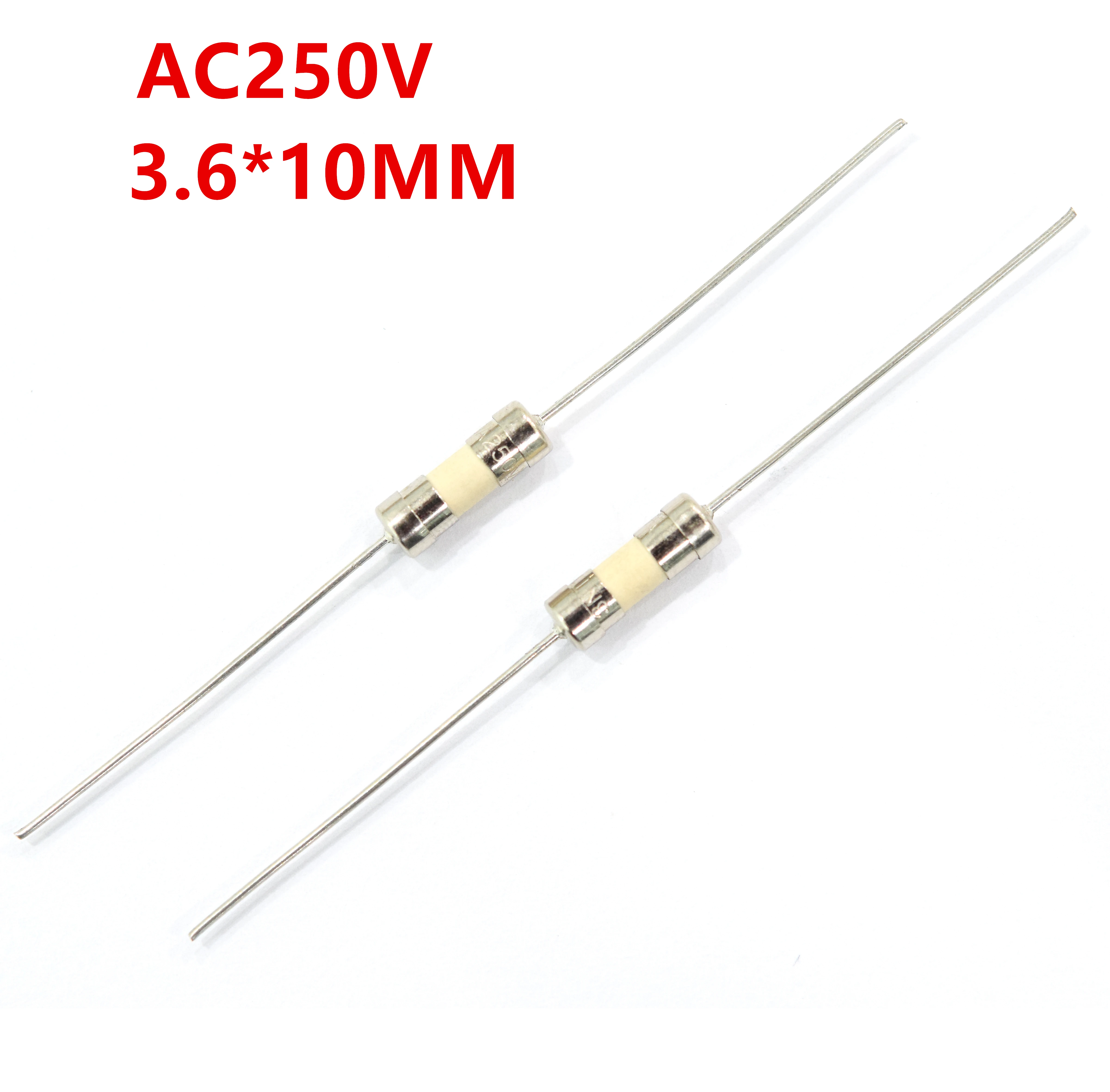 10PCS 3,6 x10 5*20mm Schnelle brechen Keramik sicherung Träge rohr sicherung Mit einem pin 250V 0,5 EINE 1A 2A 3A 4A 5A 6A 7A 8A 10A 12A 15A 20A 25A – Detail 1