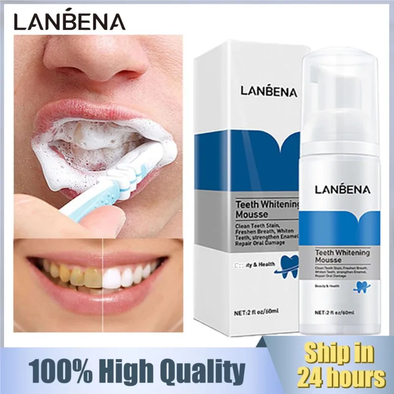 LANBENATeethWhiteningMousseToothpasteDentalOralHygieneRapid