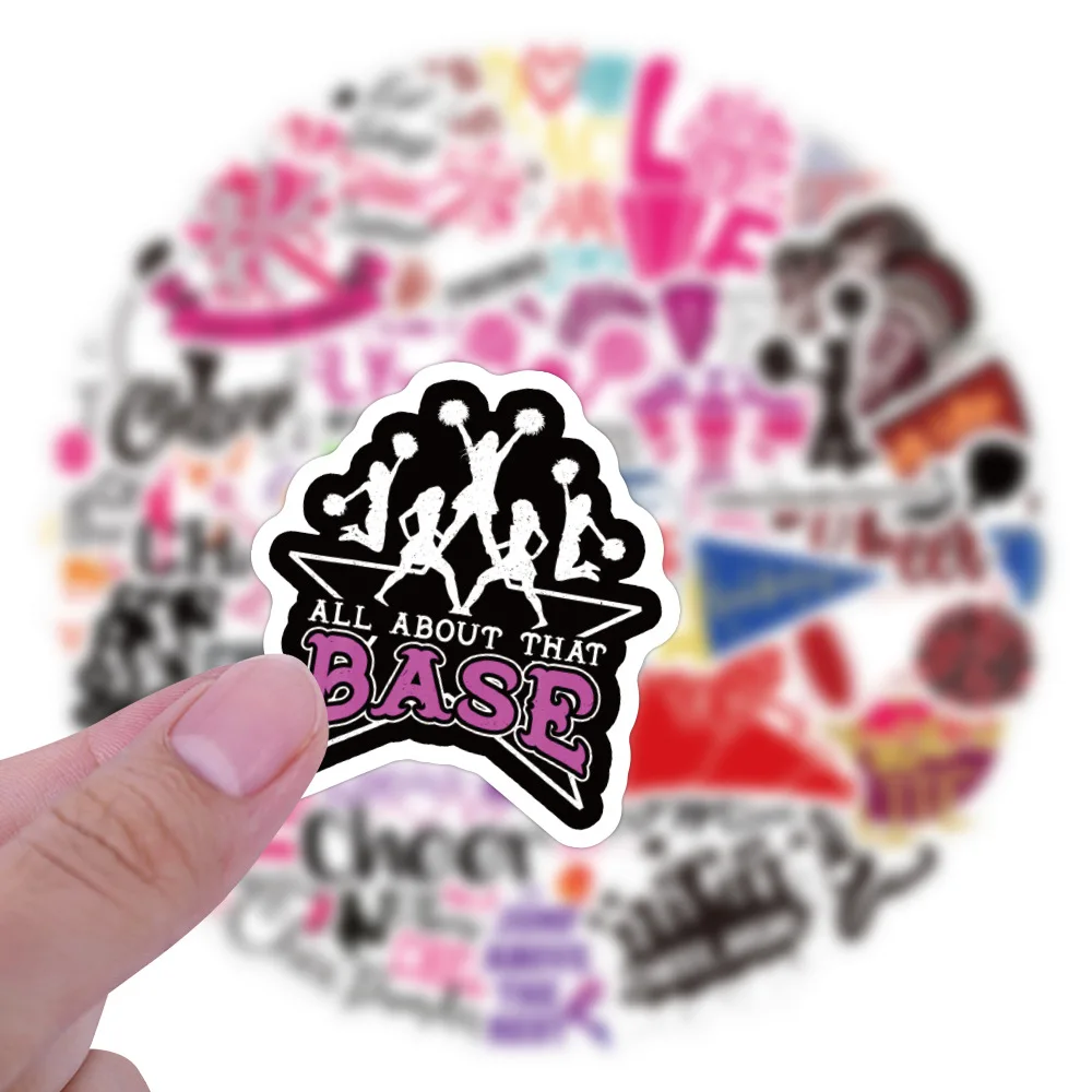 10/60PCS Cheerleading Team Cartoon Aufkleber Cheer Graffiti Come on Cheering Up Aufkleber Atmosphäre Gruppe Aufkleber Dekoration Spielzeug