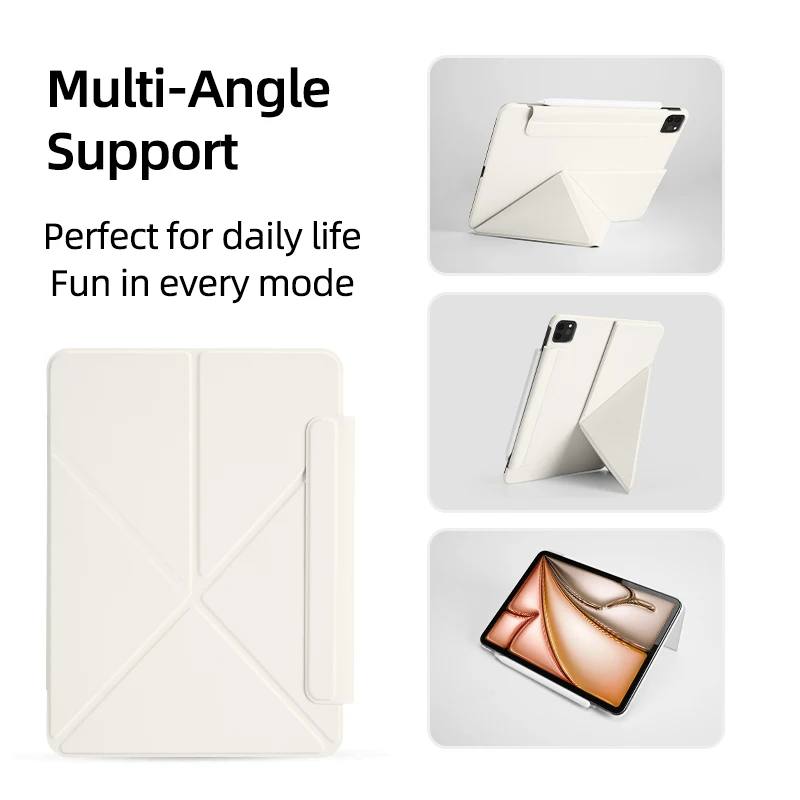Sleek Magnetic Double-Sided Folio with Auto Wake/Sleep, Slim K-Fold Design