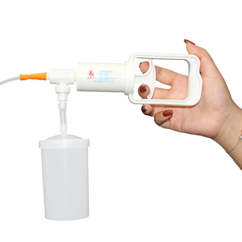 Portable Medical Hand Held Manual Sputum Aspirator Sputum Suction Device Sterile Suction Pump Catheter Tube Elderly Child