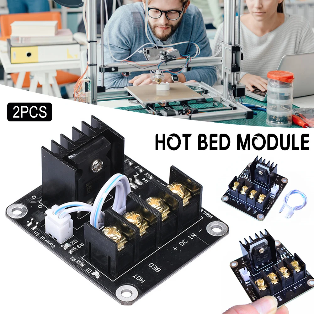 3D Printer Hot Bed Power Expansion Board Heating Controller Mos High Current Load Module Kit 2 Set for 3D Printing Accessories