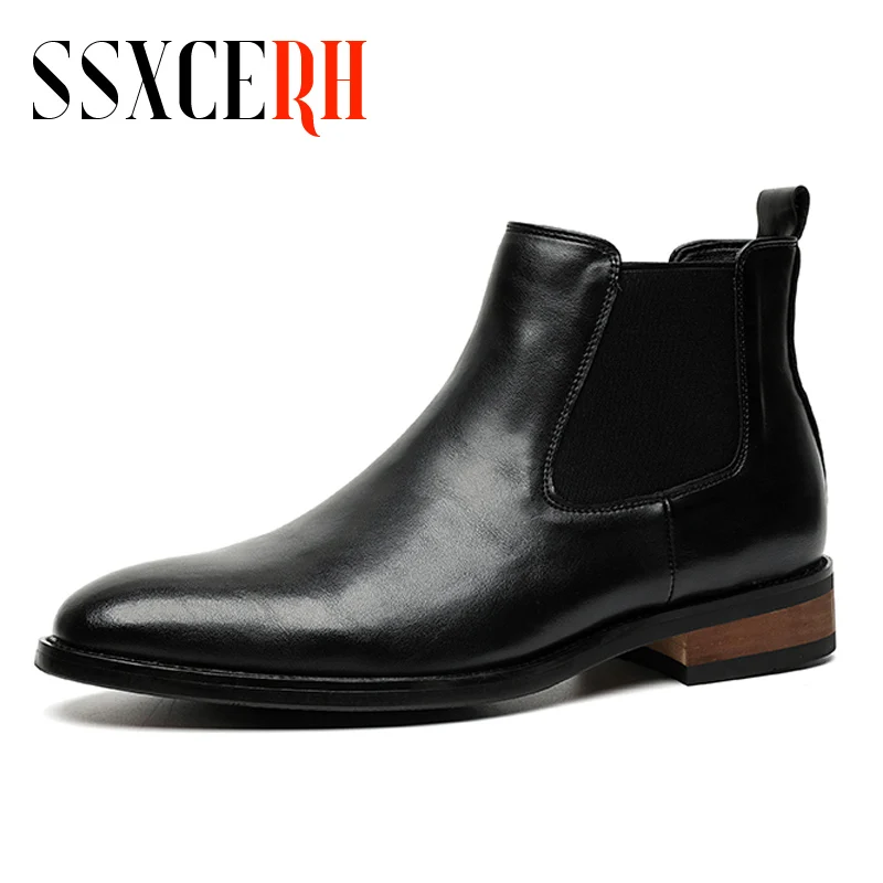 

High Quality Black Boots 2024 New Classic Retro style Winter Boots Men Fashion Brand Design Men Shoes Comfortable Chelsea Boots