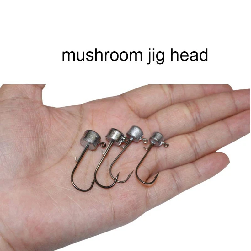 10Pcs Ned Rig Jig Head Finesse Mushroom Jig Heads for Soft Plastic Bait for Ned Rig Technique