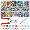 50pcs Prong Buttons Set Plier Tool Metal Snap Button Thickened Fastener Kit DIY Craft Supplies For Installing Clothes Bag Sewing 1