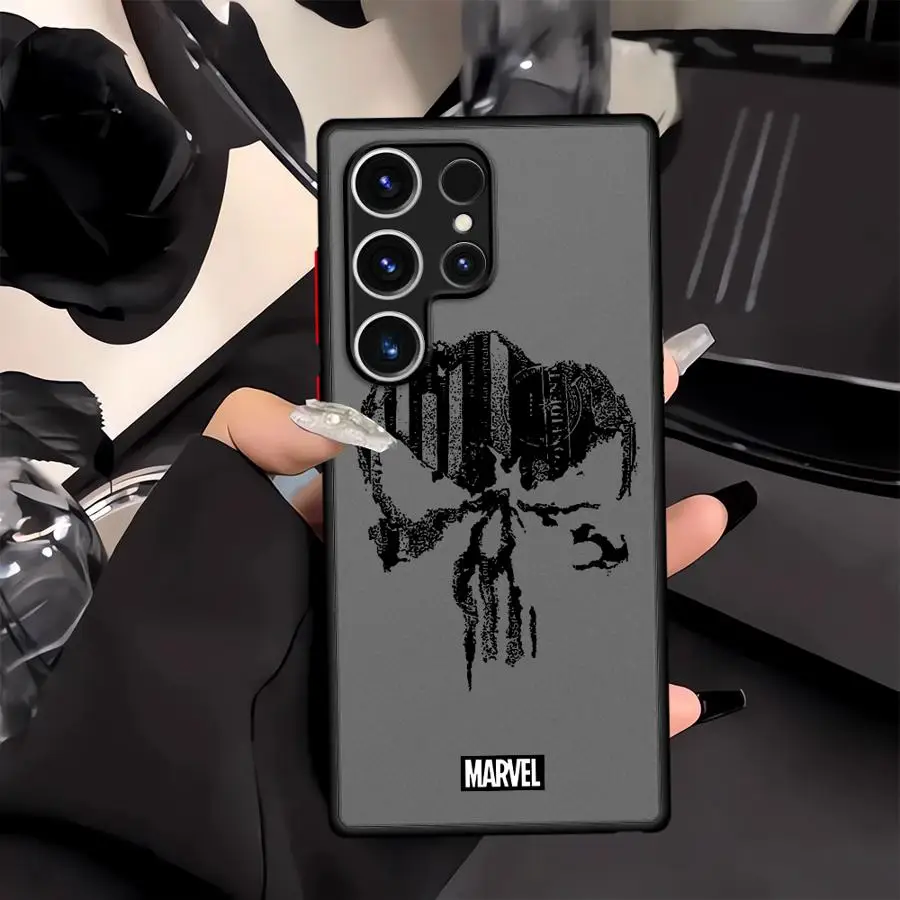 Case for Samsung Galaxy S26 S24 Plus S21 Note 20 10+ S25 Ultra S23 FE S20 S22 Funda Phone Cover Marvel The Punisher Logo 6