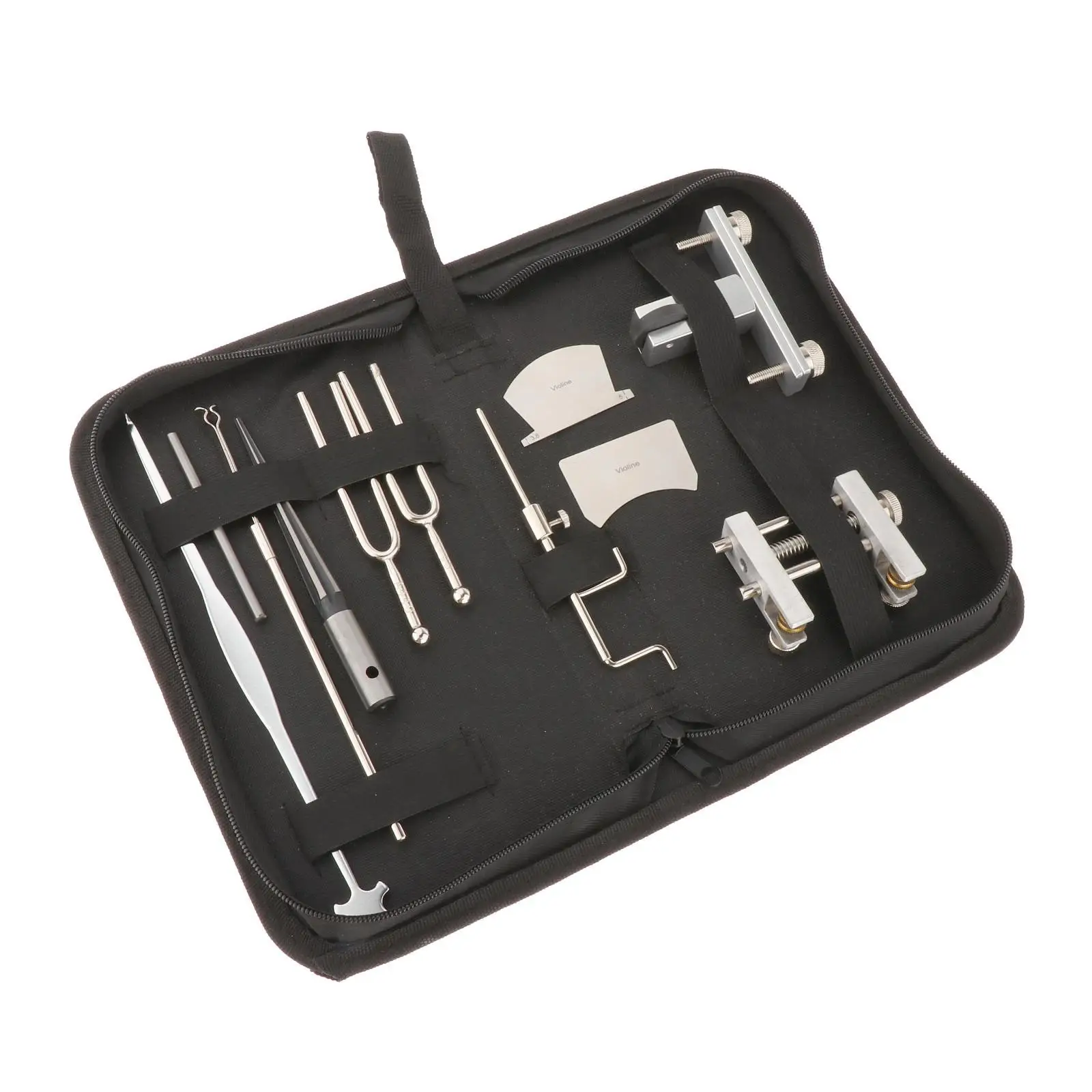 

Violin Repairing Tools Set Retriever Clip Luthier Tool with Carrying Bag Tuning Forks