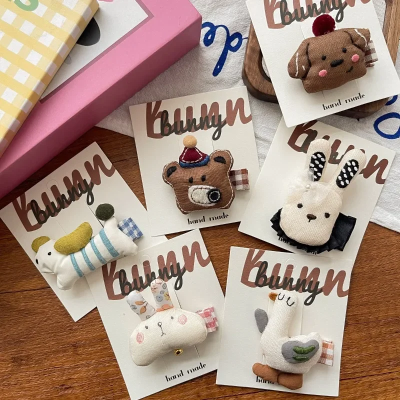 10 pinces à cheveux mignonnes en forme d'animaux pour filles