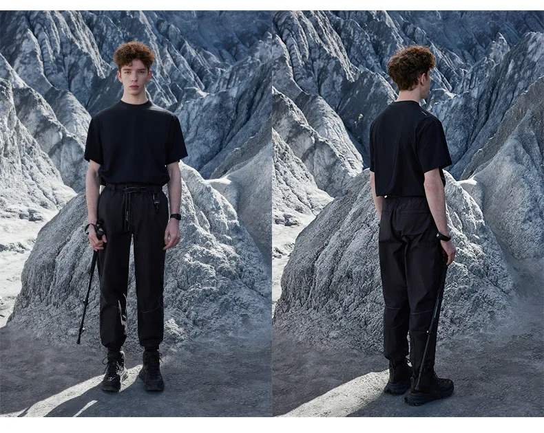 Naturehike-Ankle Banded Working Pants, Collision Line, Neck-in Machine Pants, Casual, Outdoor Sports, CNH23KZ012, New