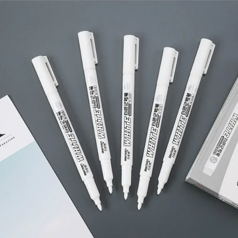 White marker pens 1pc 1mm oily waterproof for DIY sketching
