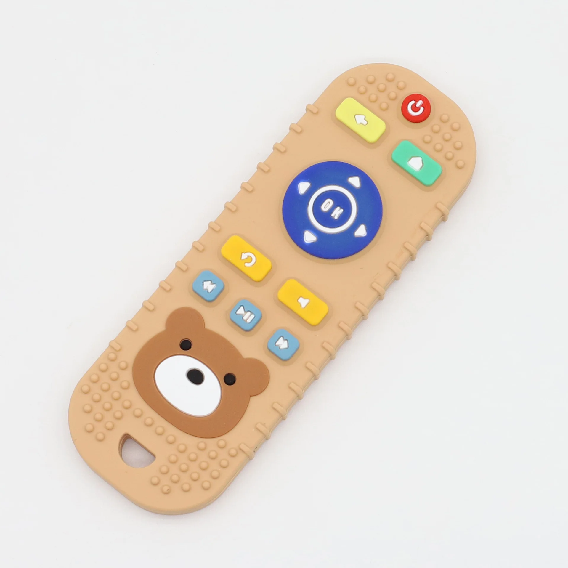 Children's silicone teething remote control baby mouthing period soothing teething teething remote control toys silicone teeth u