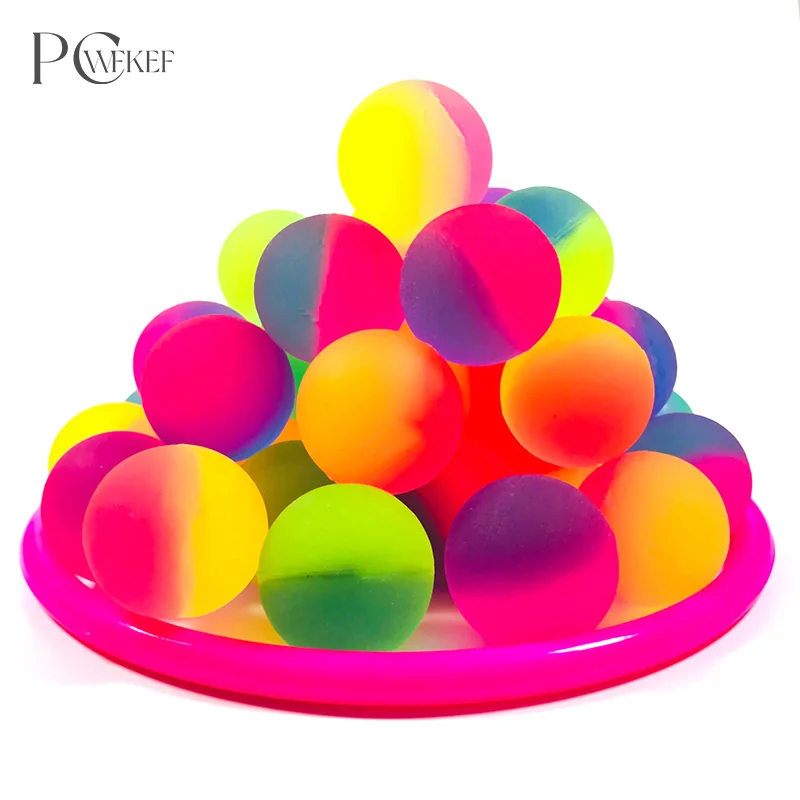 

1PCS Children Colored Boy Bouncing Ball Rubber Kids Sport Games Elastic Jumping Balls 25mm Bicolor Elastic Ball Toy