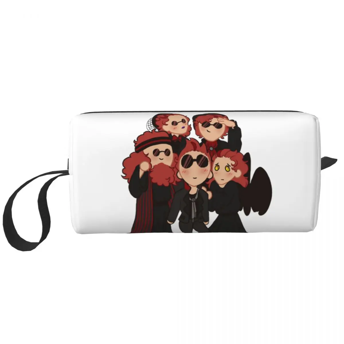 

Good Omens Cosmetic Bag for Women Makeup Bags Demons Travel Daily Toiletry Bag Organizer Pouch