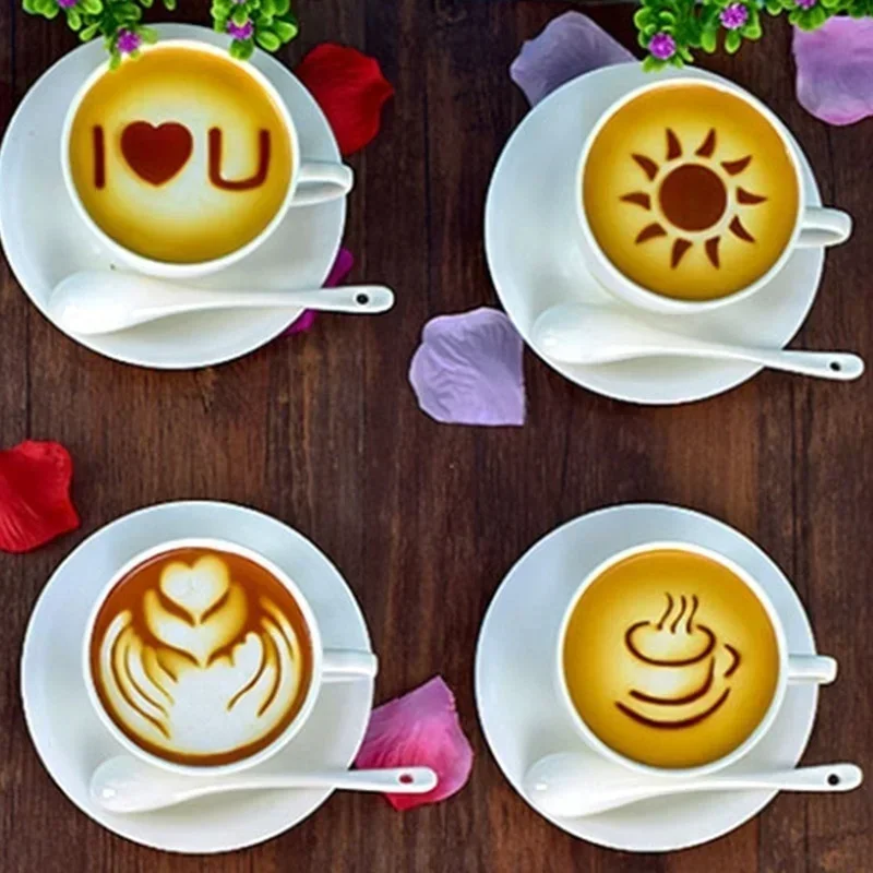 Coffee drawing mold cappuccino mold 16pcs