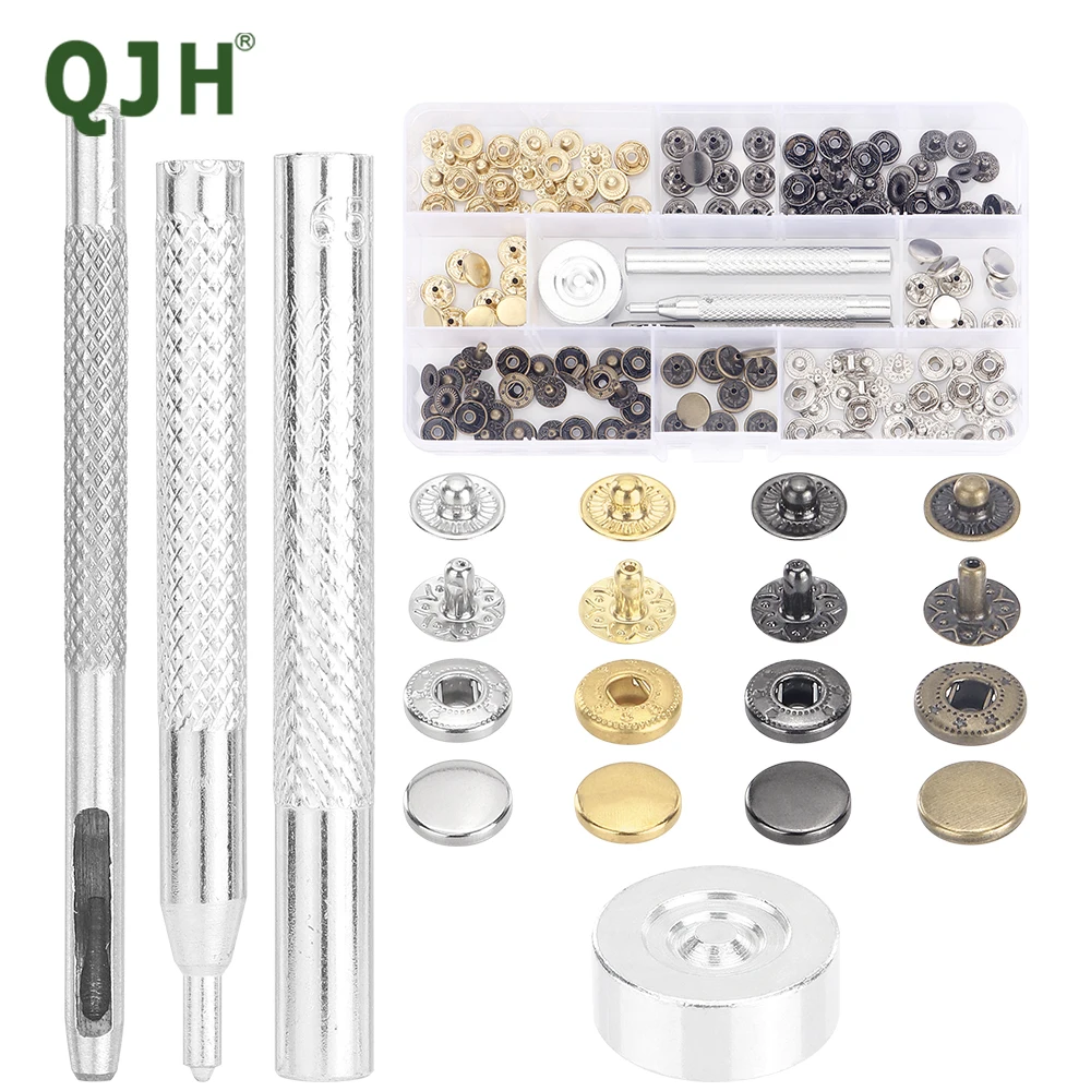 Trimming Shop 10mm X 18mm Seta Metal Remaches Divididos - 50 Piezas - Ideal Para Cuero Manualidades - Oro