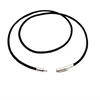 2MM/3MM/4MM/5MM Black Color Leather Chokers Necklaces For Women Men Rope Chain Stainless Steel Magnetic Clasp Jewelry 4