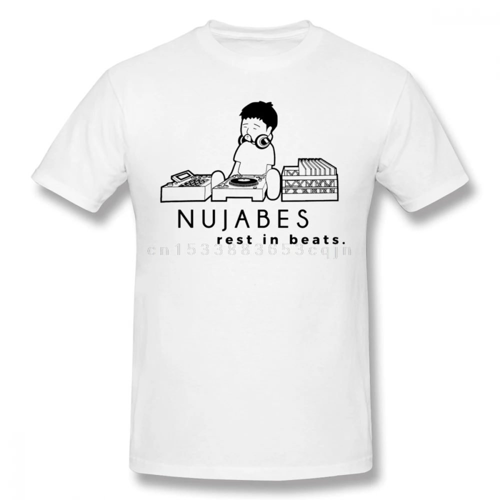 Футболка Samurai Champloo, футболка Nujabes, футболка из 100% хлопка с графическим рисунком, Мужская Базовая футболка с коротким рукавом