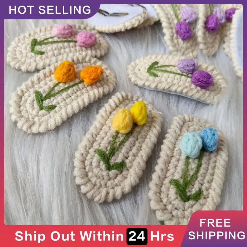 

Side Clip Lovely Rich And Colorful Wool Knitted Hair Accessories Newborn Hair Accessories Popular Accessories Baby Hairpin