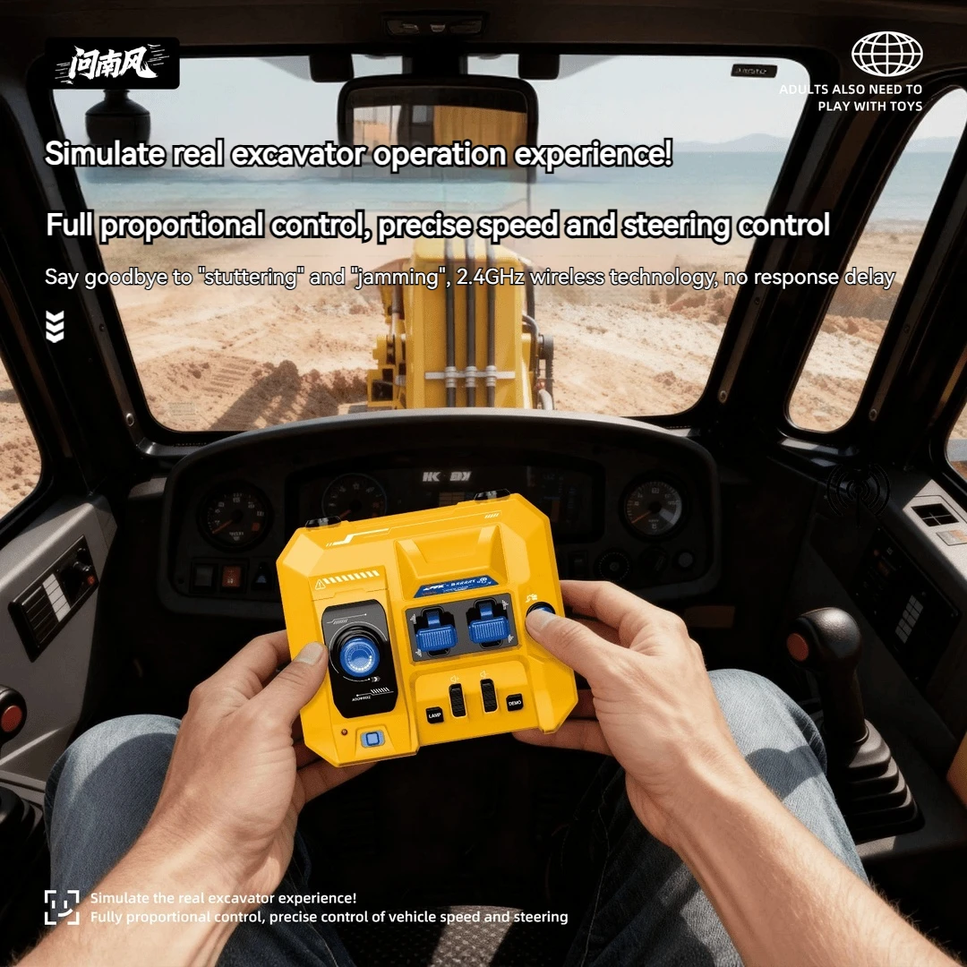 남풍에게 묻어라 - 부모-자녀 시리즈 시뮬레이션 원격 조종 3-in-1 굴착기 소년 선물 새해 장난감