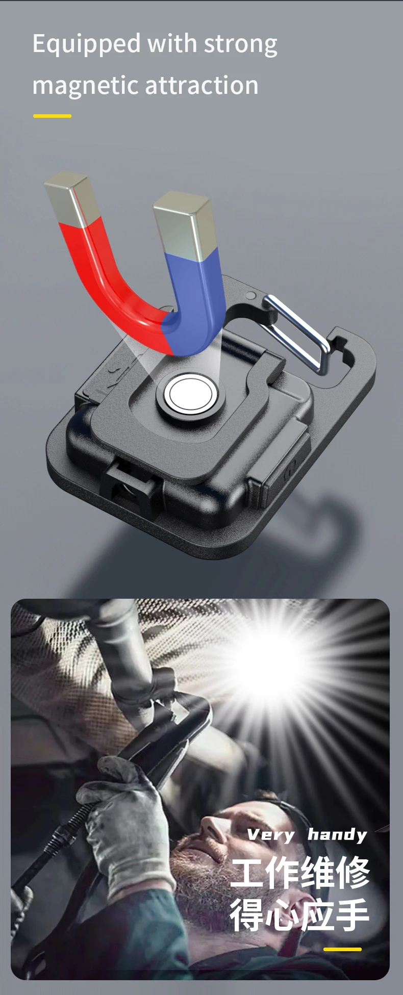 AIYATO Multifunction Locator Bluetooth Tracker Rechargeable floodlight Keys Find