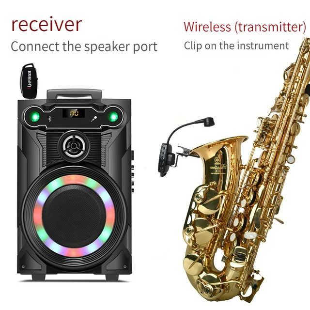 UHF 2.4G Professional Wireless Instrument Microphone for Saxophone Trumpet Sax Wireless Receiver Transmitter 50M Range Plug - Image 4
