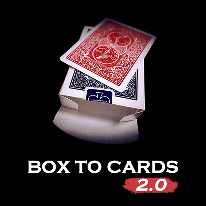 

Box to Cards 2.0 Magic Tricks Visual Card Box Vanishes Red Card Appearing Magia Magician Close Up Street Illusions Gimmicks Prop