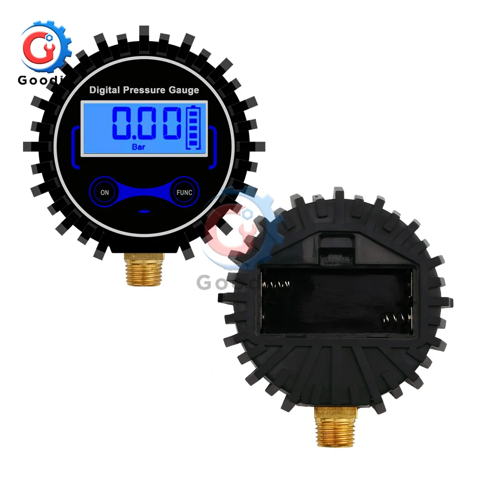 Precision Digital Tire Air Pressure Gauge with LCD Display and LED Light