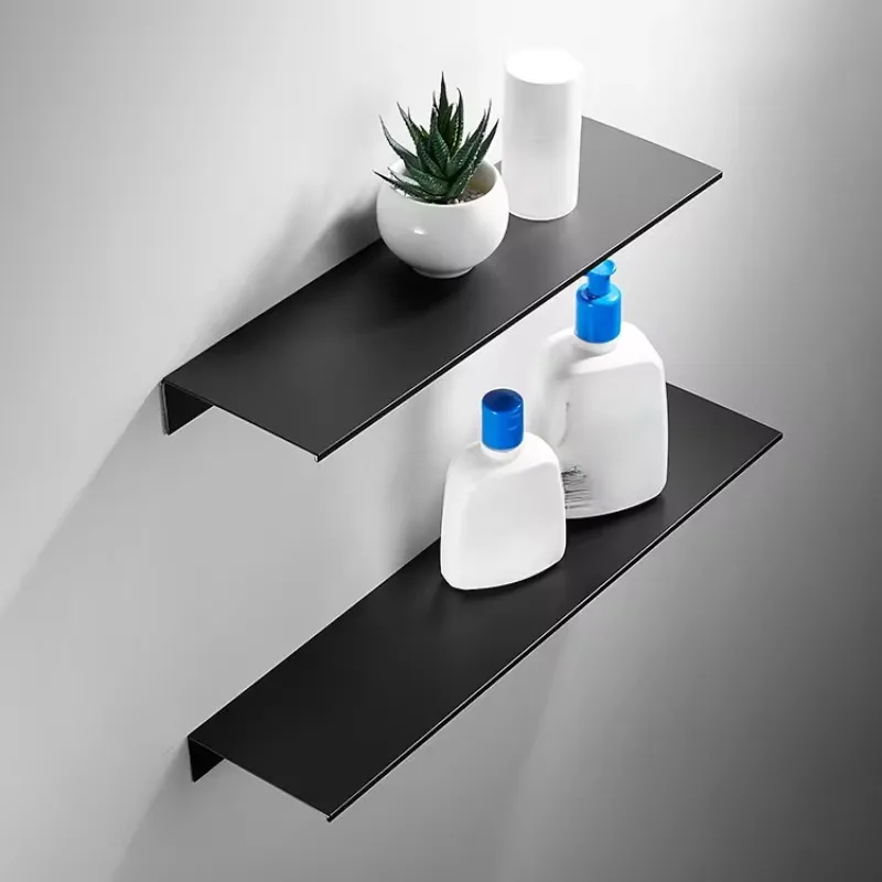 Aluminum alloy storage rack, minimalist style, no drilling, living room, kitchen, bathroom, wall mounted storage rack