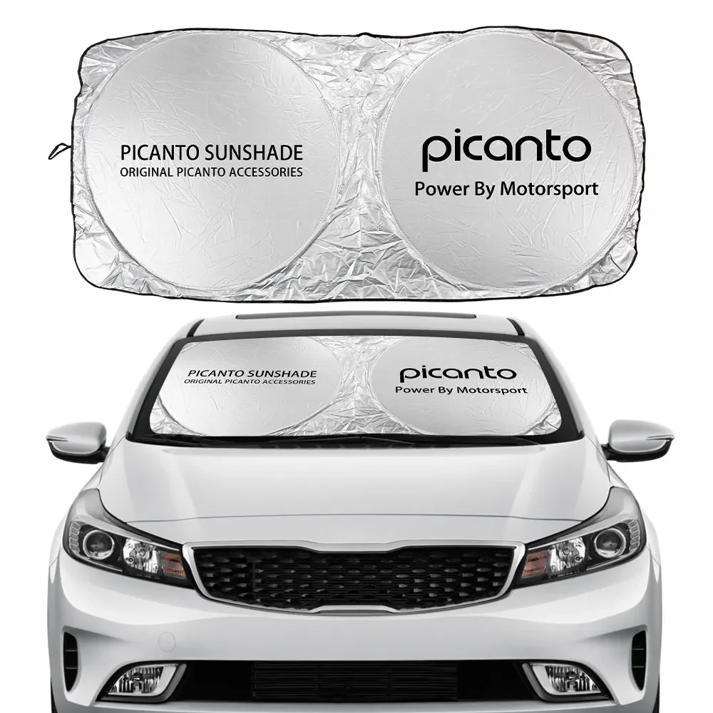 Car Sunshade Windshield Sun Shade Cover For Kia PICANTO Facekift 1.2 EX A/T GT X Line Auto Accessories Blocks UV Rays Sun Visor Protector