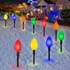 Solar Pathway Lights 5X Solar Powered Garden Pathway Lights Solar Garden Light Long Lasting Outdoor Lighted Stake Christmas 4