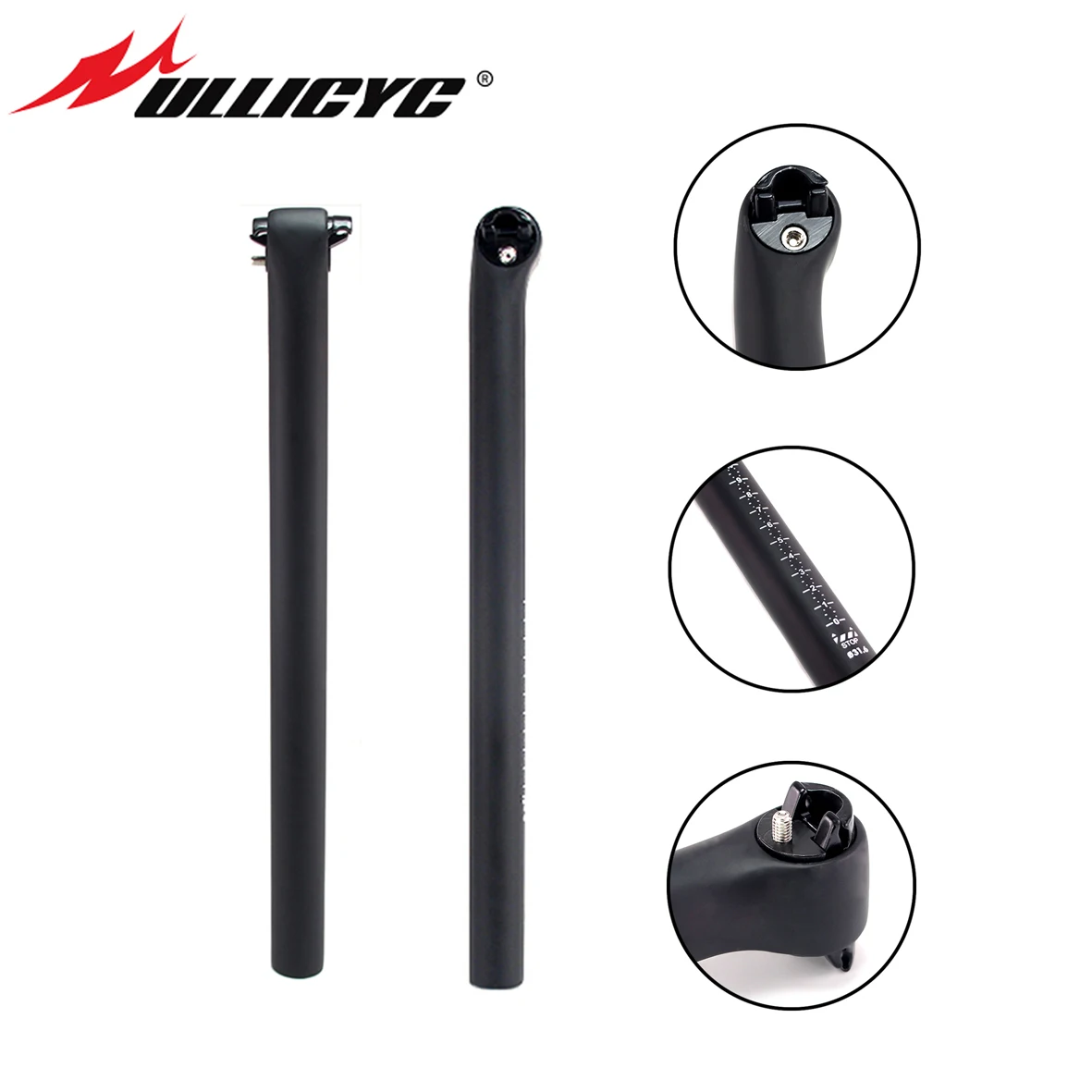 

5/25 Degree Black Matte Carbon Seatpost Full Carbon Fiber Bike Seatpost MTB/Road Bicycle Seatpost
